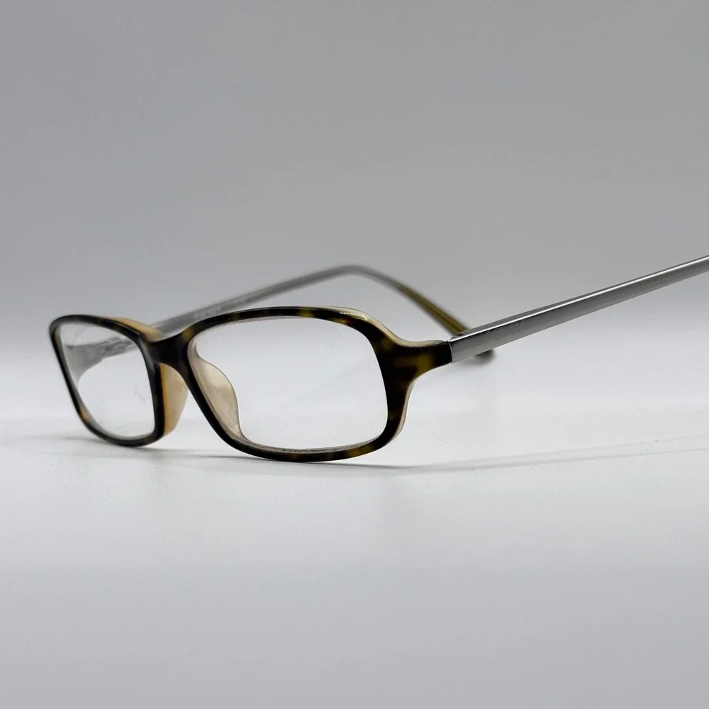 Dark Academia Rectangular Eyeglasses DKNY 4542 52-16-135 Tortoise Silver Acetate